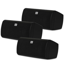 Acoustic Audio AA35CB Indoor 3 Way Speakers 1200 Watts Black Bookshelf 3 Speaker Set AA35CB-3S