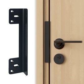 MOSECYOU Door Latch Guard Plate 7” with 1” Offset Cover, Outswing Door Security Protector Shield, Heavy Duty Version, Door Knob/Deadbolt Latch Protector Plate (1 Pack)