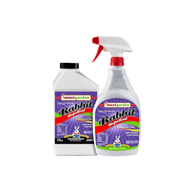 I Must Garden Rabbit Repellent Bundle [32oz Concentrate + 32oz