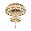Flashing God Dia 12" Crystal Mini Chandelier Crystal Gold Ceiling