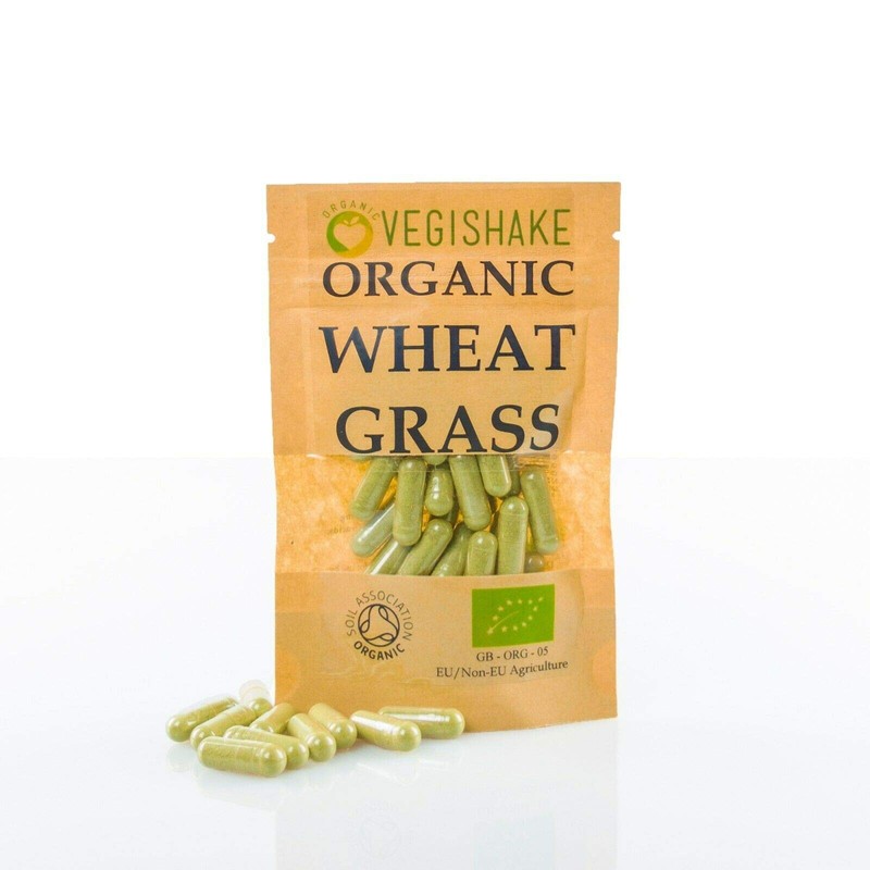 Organic Wheatgrass HPMC Capsules Nutrient Immune Rich Health Fitness Antioxidant