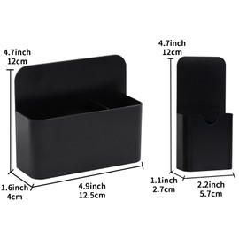 Nayubo 3Pcs Magnetic Dry Erase Marker Holder Magnetic Pen Holder Magnetic Marker Holder Pen Pencil Storage Organizer for Office Home Whiteboard Refrigerator Locker Accessories(Black)