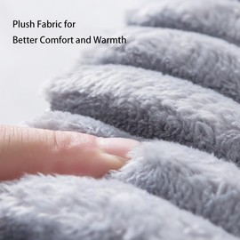 2 Pack Thicker Soft Toilet Seat Cover Pads, Toilet Seat Cushion Covers for Bathroom Washable and Warmer Toilet Lid Seat Cover with Zipper and Handle Fits Most Size Toilet Lids (Grey+Blue)