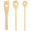 teemando 2 X Sturdy Branded Wooden Cooking Spoons with Heart