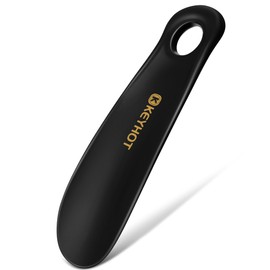 KEYHOT Plastic Shoe Horn, 7.3" Shoehorn Plastic Small Size, Durable Shoe horns with Hook Hole Short Handle Portable Travel Use for Men Women Seniors Kids