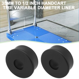 ECSiNG 4pcs 35mm to 1/2" Reducer Bushes Wheel Barow Wheel Spacers Replacement Reducer Bushes fit 35mm Wheelbarrows Plastic Black