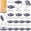 16 Pcs Chair Leg Floor Protectors Square for Hardwood Floors