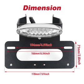 REARACE Motorcycle Fender Eliminator Compatible with Husqvarna 701 Enduro/Supermoto 2016-2024 License Plate Bracket Holder Tail Tidy (White)