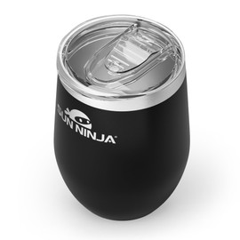 SUN NINJA 12oz Wine Tumbler with Leakproof Lid, Stemless Insulated Tumbler, Stainless Steel Wine Glass with Leak proof Lid, Reusable Dishwasher Safe Travel Cup, 12 oz Insulated Wine Tumbler with Lid
