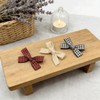 150PCS Mini Buffalo Plaid Burlap Bows, Red Black White Checkered