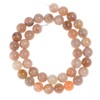 Genuine Natural Real Smooth Round Moon Stone Gemstone Beads Loose
