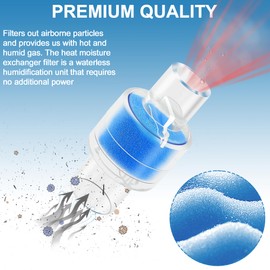 Universal Heat Moisture Exchanger/Exchange Filter Replacement for Z1, Z2 HME Humidification Solution Filter Fit 22mm Diameter Tubing-6 Pack