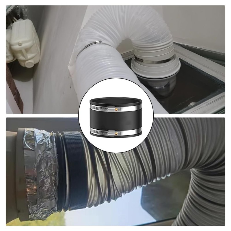 100 mm flexible rubber sleeve, rubber coupling with stainless steel