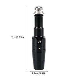 Leanockesa Premium Golf Shaft Sleeve Adapter Tip - 0.355" Three-Ring Aluminum Alloy Conversion Sleeve for Krank Driver Heads | RH Compatible Shaft Adapter (Black)