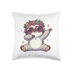 Sloth Heart Shape Sunglasses Dabbing Dance Lover Throw Pillow
