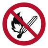STROBO Fire Open Light Smoking Prohibited Sticker Mandatory Sign with
