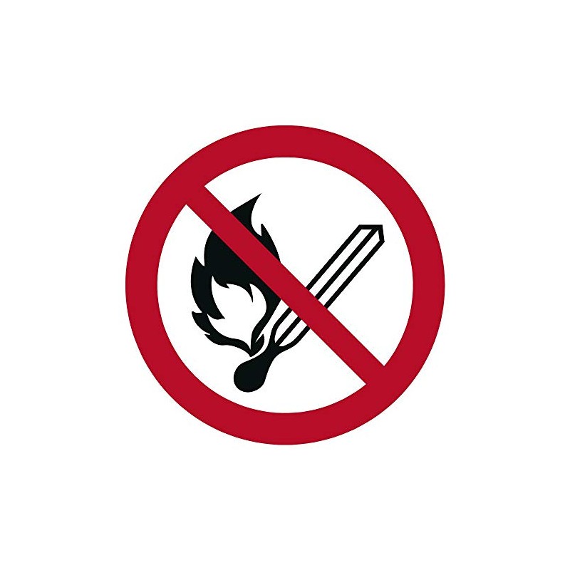 STROBO Fire Open Light Smoking Prohibited Sticker Mandatory Sign with