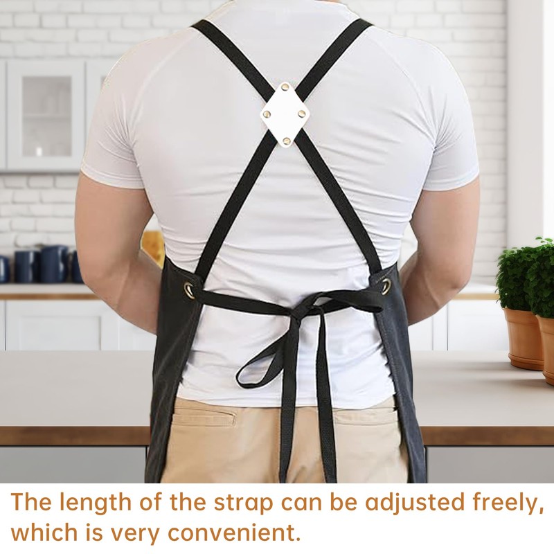 Chef Aprons for Men Women，BBQ Waterproof Apron with Large Pockets,Cotton