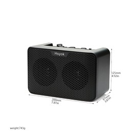 RuiJOTWAT Electric Guitar Amplifier Speaker 10 Watt Electric Guitar AMP,Black speaker