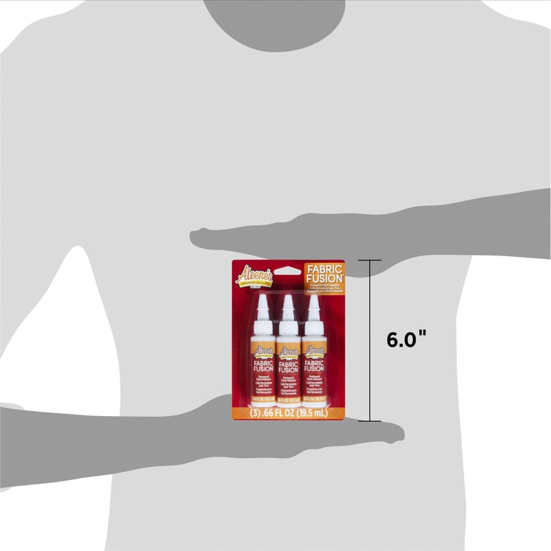 Aleene's Fabric Fusion Glue .66 oz 3-Pack, Nontoxic, Permanent and