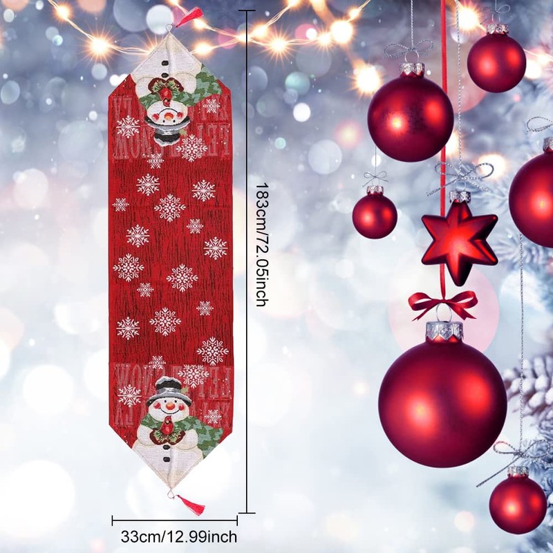 TANCUDER Christmas Table Runner Red Christmas Table Cloth Tablecloth Rectangular