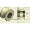 (50-25-10) 4 x 50mm Milled Nylon Pulleys with 25mm Groove