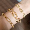 Jemjosh Gold Bracelets for Women Trendy, 14K Real Gold Plated
