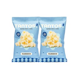 Tantos! Puffed Pasta Chips – Healthy Pasta Snack by Top Chef Joe Sasto – Plant-Based, Low Calorie, Crunchy Chips – Variety Pack – Marinara, Pesto, Cacio e Pepe, Classico – Gourmet Bold Flavors (4 oz 2 Pack, Classico)
