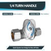 (Pack of 10) Seelink Compression 1/4 Turn Straight Stop Valve,