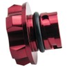 VMS RACING RED OIL CAP with SILVER ENGINE OIL NOTICE