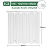 UFRIDAY Frosted Window Curtain with Hooks, Narrow Short Plastic Privacy