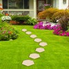 4pcs Hexagon 17inch Outdoor Stepping Stones with Ground Stakes,Home or