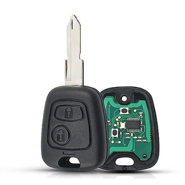 AULESSE 2 Buttons Peugeot Replacement Remote Key 433MHz ID46 PCF7961 Chip and NE73 Blades Car Key Shell for Peugeot 206 306 405