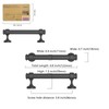 Amerdeco 10 Pack Matte Black Cabinet Pulls 3.75 Inch Hole