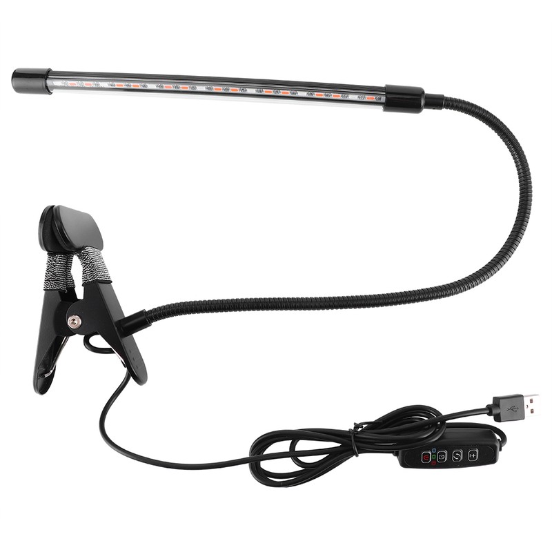 10W USB Powered LED Plant Lamps Full Spectrum ClipOn Grow