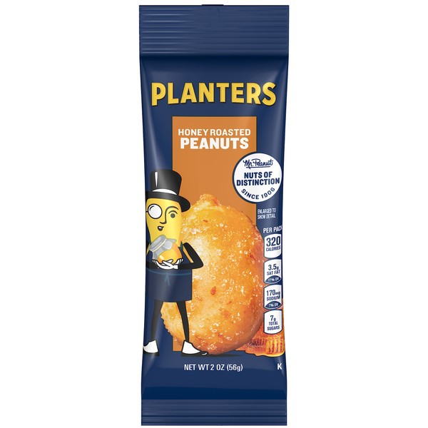 Planters Honey Roasted Peanuts (2oz Bags, Pack of 144)