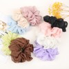 Pack of 3 Hair Bobbles Plain Scrunchies for Women Elastic