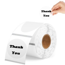 500 Pcs 1'' x 1'' Transparent Circle Thermal Sticker Labels Clear Circle Thermal Label Thermal Printer Stickers Thermal Labels Round Thermal Sticker Paper Not Applicable to D11 D110 B18 D101 D30s