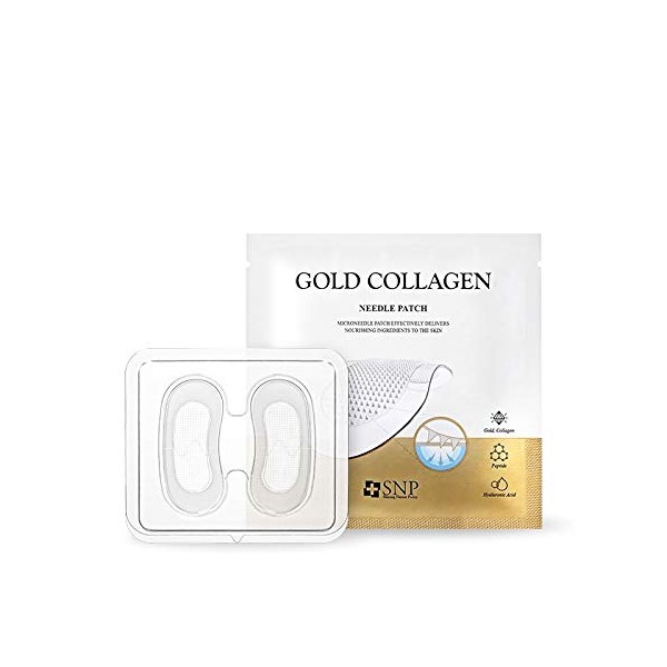 [SNP Official] Gold Collagen Needle Patch (1 Box/4 Doses) Hyaluronic Acid Eye Patch