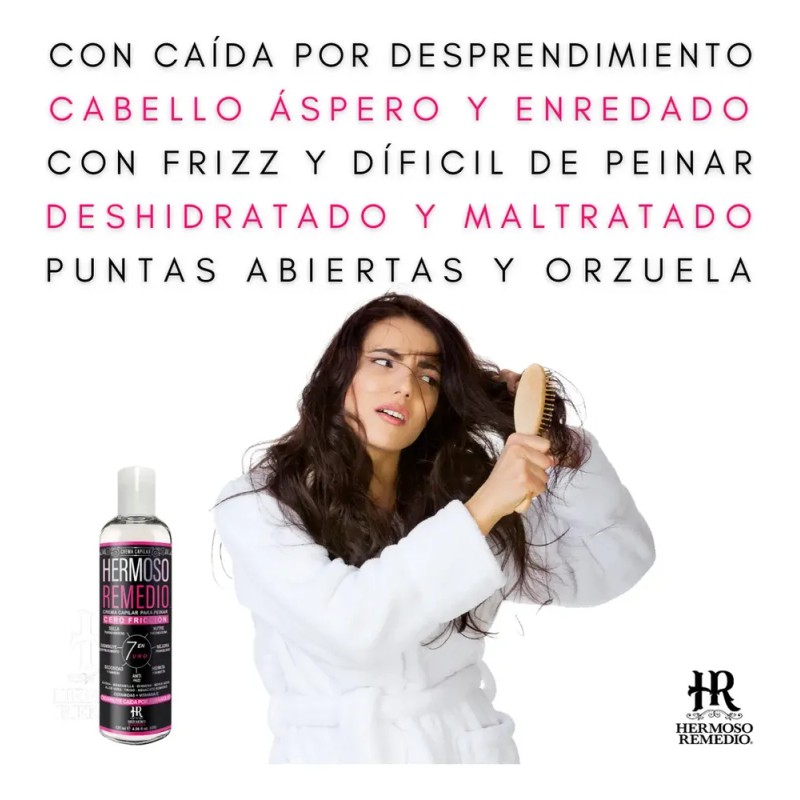 Crema Peinar Hermoso Remedio Antifrizz Reparación Hidratación 120ml