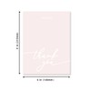 TRENDY FOX Blush Thank You Cards with Envelopes 25 Pack,