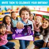 Doguiei Neon Vip Birthday Party Invitations, Purple VIP Invitations Card