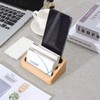 Ruksifg Wood Business Card Holder Desk 3 Grids Wooden Business