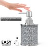 SHYFOY Bathroom Accessories Set, 3 Piece Silver Crystal Crushed Diamond