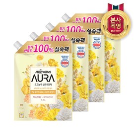 LG Household & Health Care Aura Original Fabric Conditioner Refill Smoky Musk 1.7L 4-pack