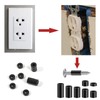 600 Pcs Electrical ABS Spacers Black Nylon Round Spacer for