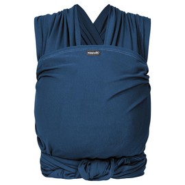 Hoppediz Elastic Baby Sling For Premature And Newborn Babies, Including Carrying Instructions indigo