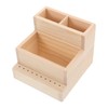 Mikinona Makeup Organizer for Vanity Wood Nail Drill Bits Storage