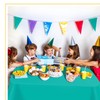 tujol Teal 6 Pack Plastic Table Cloth 54" x 108",