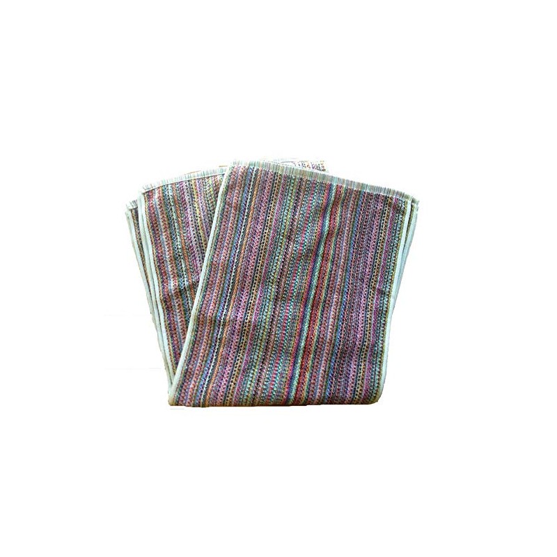 Imabari Residual Thread Colorful Striped Face Towels, Set of 5,